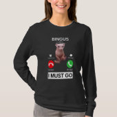 Bingus Is Calling    Hairless Sphynx Cat Meme Tシャツ (正面)