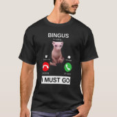 Bingus Is Calling    Hairless Sphynx Cat Meme Tシャツ (正面)