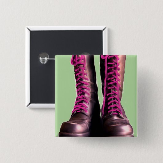 Binkのブーツ 缶バッジ (正面&裏面)