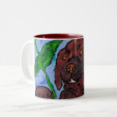 Binkiの犬の芸術のマグ ツートーンマグカップ (正面左)