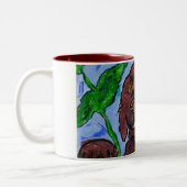 Binkiの犬の芸術のマグ ツートーンマグカップ (左)