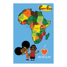 BinoとFino I Love Africa Poster Blue