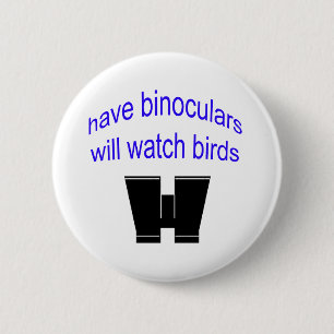 binosを見ます鳥を持って下さい 缶バッジ