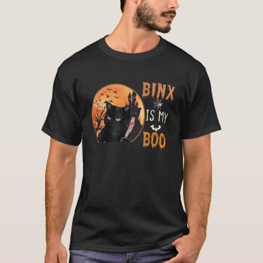 binxは私のブーかわいいハロウィーン猫 tシャツ (正面)