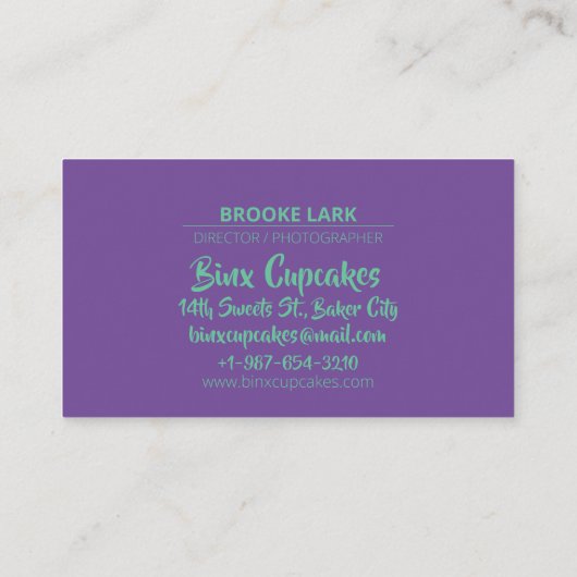 Binx Cupcakes名刺 名刺 (裏面)