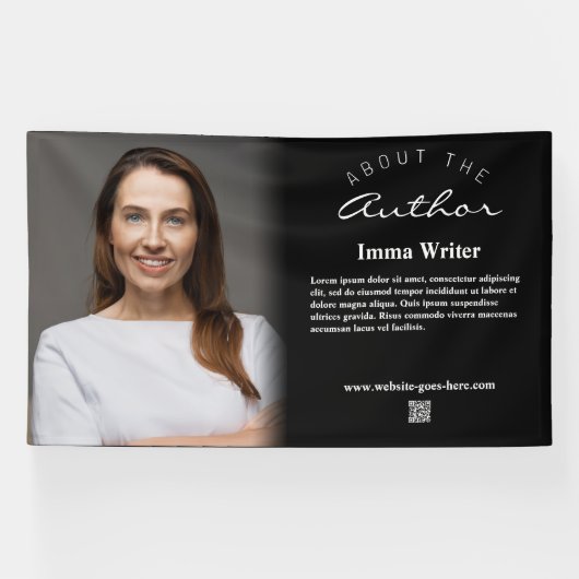 Bioお洒落とQRとの作家についてミニマル 横断幕 (横)