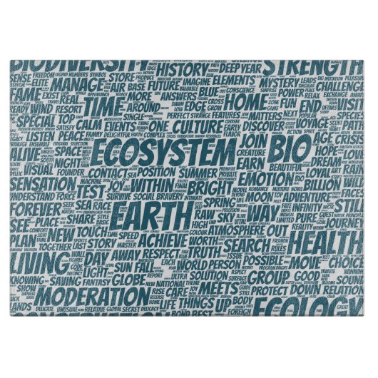 Bio Nuage de Mots Texte Modèle Biodiversité カッティングボード (正面)
