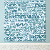 Bio Nuage de Mots Texte Modèle Biodiversité キャンバスプリント (インサイチュ (ウッドフロア))