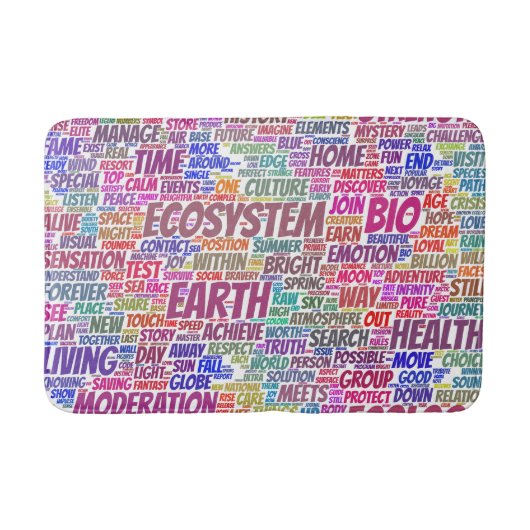 Bio Nuage de Mots Texte Modèle Biodiversité バスマット (正面)