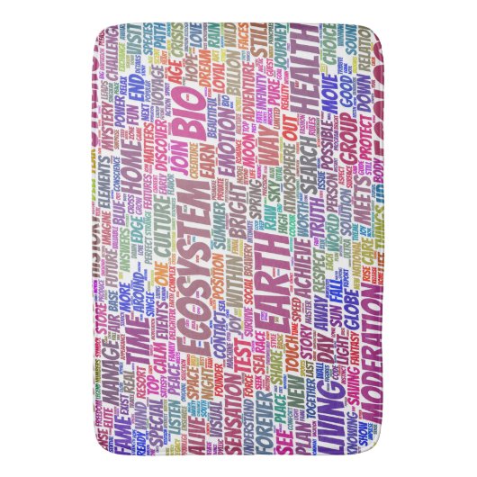 Bio Nuage de Mots Texte Modèle Biodiversité バスマット (正面縦)