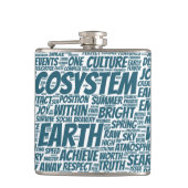 Bio Nuage de Mots Texte Modèle Biodiversité フラスク (正面)