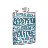 Bio Nuage de Mots Texte Modèle Biodiversité フラスク (右)