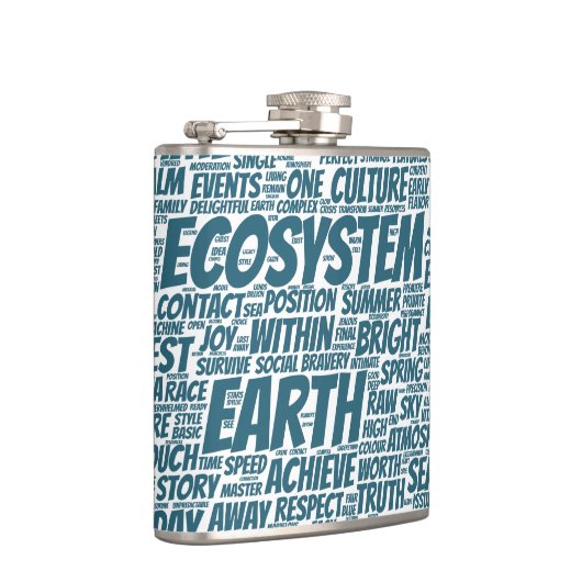 Bio Nuage de Mots Texte Modèle Biodiversité フラスク (右)