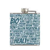 Bio Nuage de Mots Texte Modèle Biodiversité フラスク (裏面)