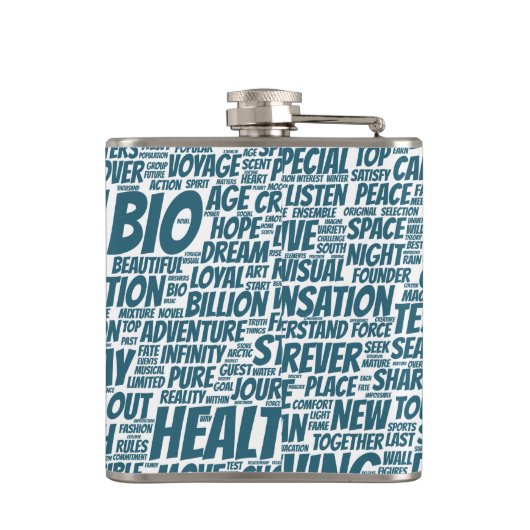 Bio Nuage de Mots Texte Modèle Biodiversité フラスク (裏面)