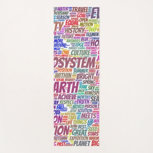 Bio Nuage de Mots Texte Modèle Biodiversité ヨガマット (正面)