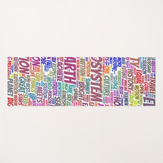 Bio Nuage de Mots Texte Modèle Biodiversité ヨガマット (正面(横))