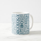 Bio Nuage de Mots Texte Motif Biodiversité コーヒーマグカップ (正面右)