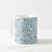 Bio Nuage de Mots Texte Motif Biodiversité コーヒーマグカップ (正面左)