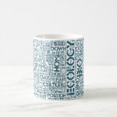 Bio Nuage de Mots Texte Motif Biodiversité コーヒーマグカップ (中央)