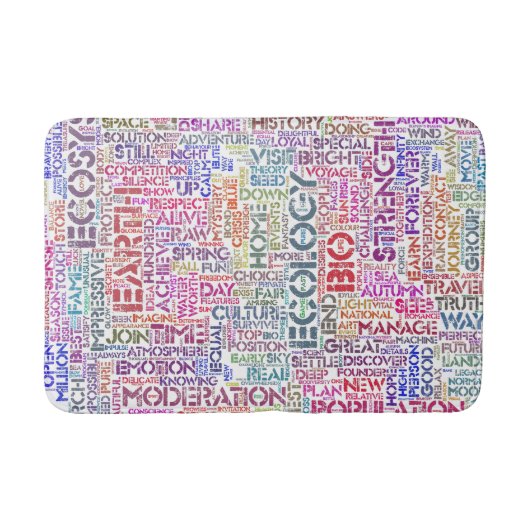 Bio Nuage de Mots Texte Motif Biodiversité バスマット (正面)