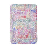 Bio Nuage de Mots Texte Motif Biodiversité バスマット (正面縦)