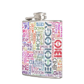 Bio Nuage de Mots Texte Motif Biodiversité フラスク (左)