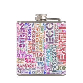 Bio Nuage de Mots Texte Motif Biodiversité フラスク (裏面)