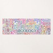 Bio Nuage de Mots Texte Motif Biodiversité ヨガマット (正面(横))