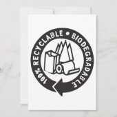 Biodegradable Invitations 招待状 (正面)