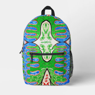  "BioForms" Abstract Pattern Backpack プリントバックパック