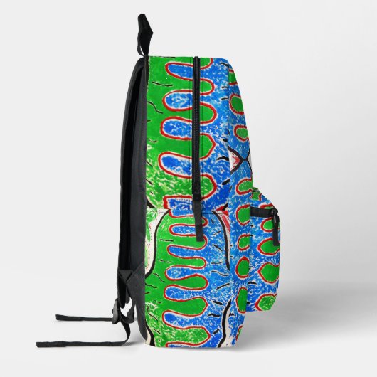"BioForms" Abstract Pattern Backpack プリントバックパック (左)