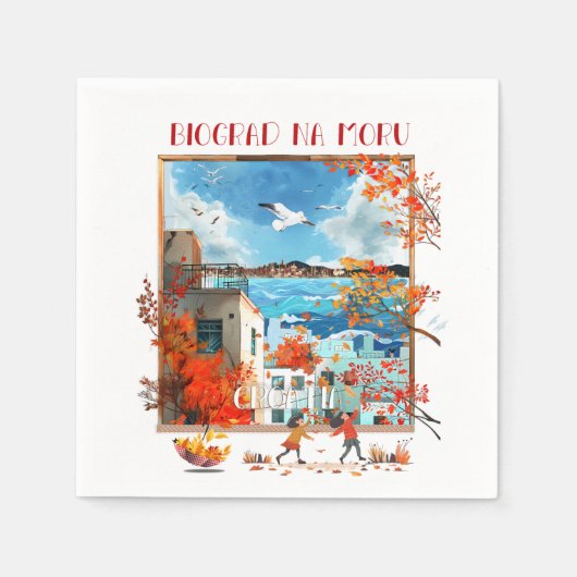 Biograd na Moru 2 スタンダードカクテルナプキン (正面)