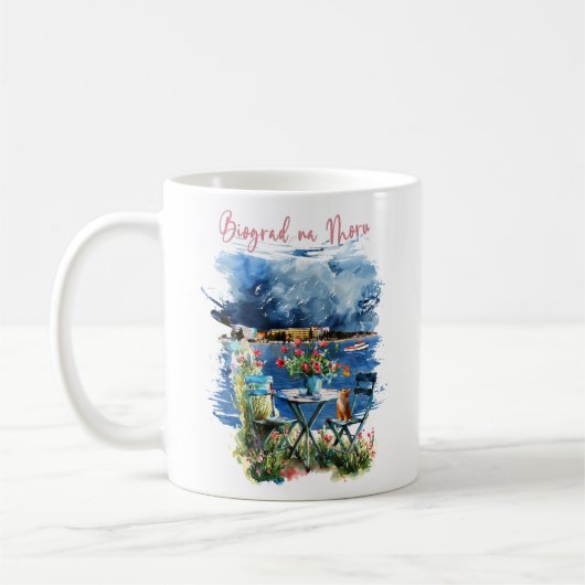 Biograd na moru 3 コーヒーマグカップ (左)