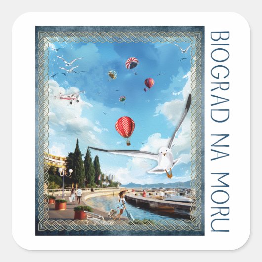 Biograd na moru 4 スクエアシール (正面)