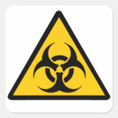 Biohazard – bichrome yellow/black スクエアシール (正面)