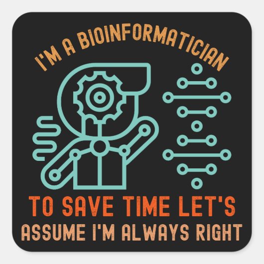 Bioinformaticsことわざ, Phd in Bioinformatics45 スクエアシール (正面)