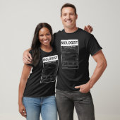 Biologist Nutrition Facts Sarcastic Graphic Tシャツ (ユニセックス)