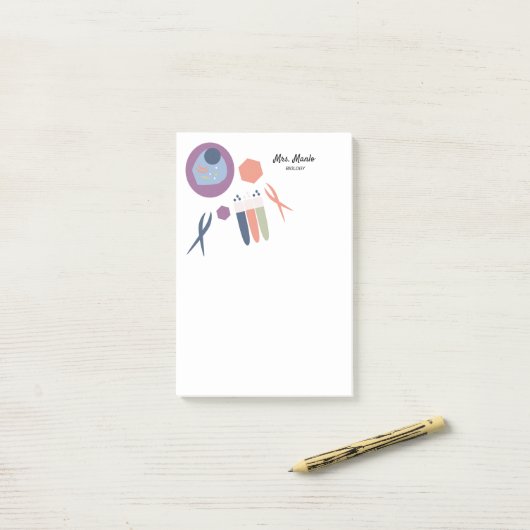Biology Class Cell Script Name Post-It Notes ポストイット (デスク上)