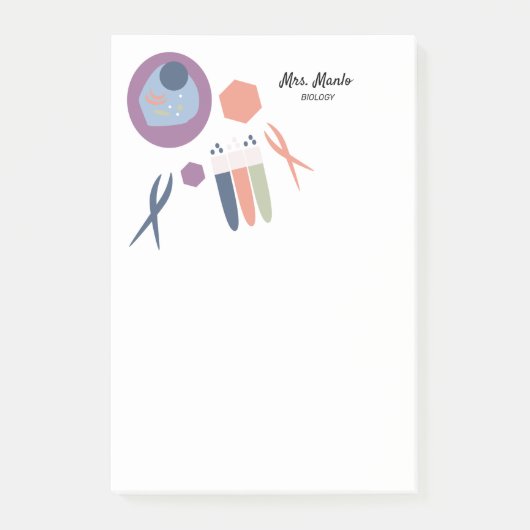 Biology Class Cell Script Name Post-It Notes ポストイット (正面)