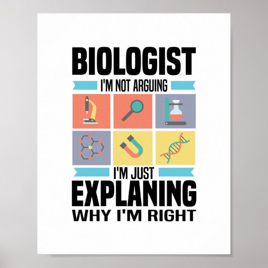 Biology Gifts | Biologists Teacher Science Student ポスター (正面)