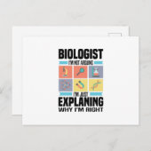Biology Gifts | Biologists Teacher Science Student ポストカード (正面/裏面)