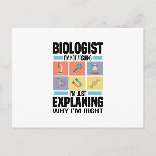 Biology Gifts | Biologists Teacher Science Student ポストカード (正面)