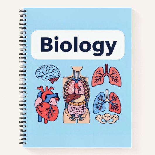 Biology Human Anatomy Organs Educational Notebook  ノートブック (正面)