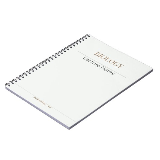 Biology Notebook – Minimal Academic Edition ノートブック (左側)