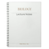 Biology Notebook – Minimal Academic Edition ノートブック (正面)