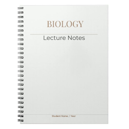 Biology Notebook – Minimal Academic Edition ノートブック (正面)
