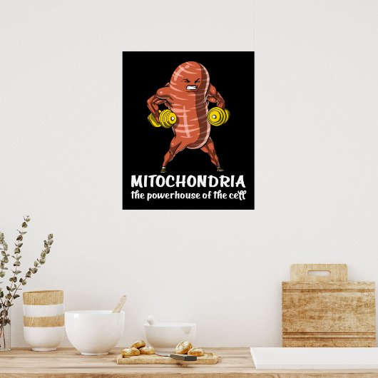 Biology Science Mitochondria Funny Joke ポスター (キッチン)