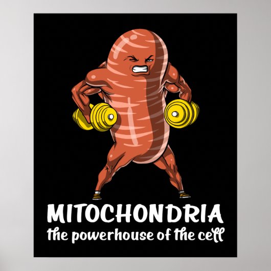 Biology Science Mitochondria Funny Joke ポスター (正面)