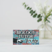 Biology Tutor For Hire名刺 – Blue Red 名刺 (スタンド正面)